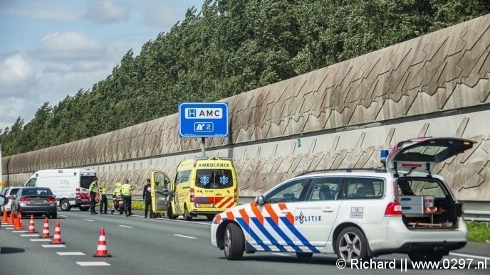 #Abcoude - Brandweer opgeroepen voor botsing A2 Abcoude