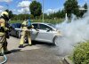 Brandweer blust autobrand bij Hotel in Vinkeveen