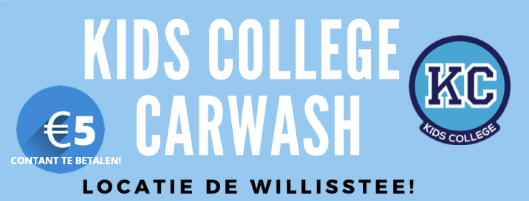 Kids College Carwash voor nieuw schoolplein