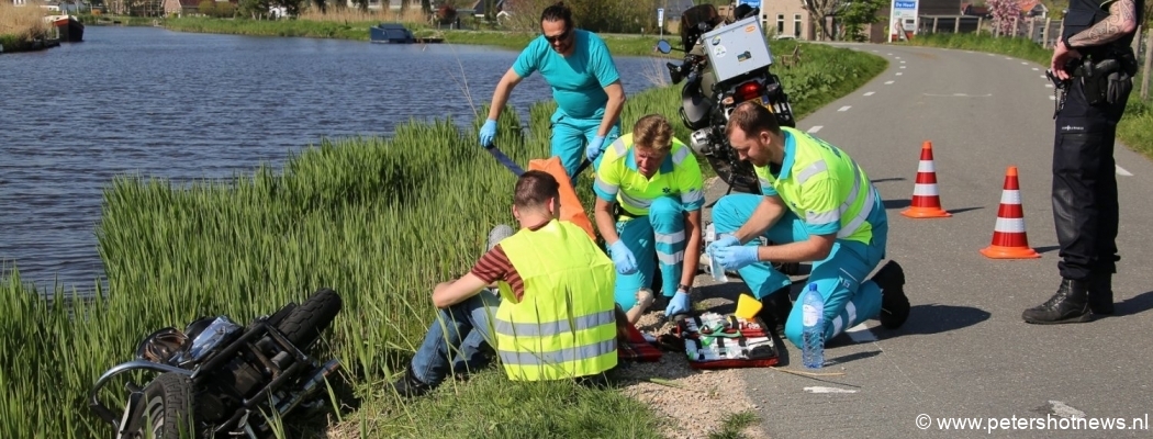 Motorrijder gewond na glijpartij in De Hoef